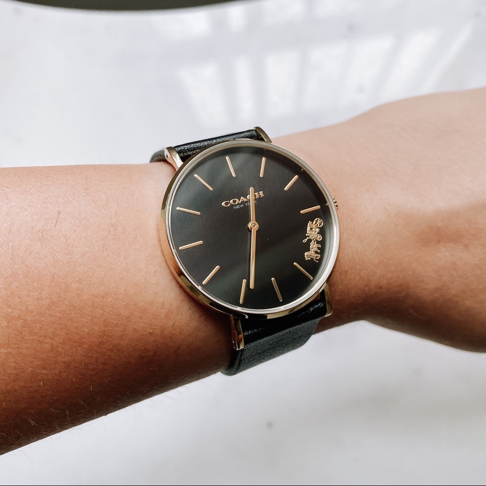 Coach Black and Gold Watch